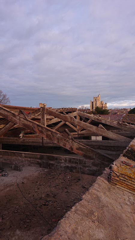 Travaux de charpente, Sérignan